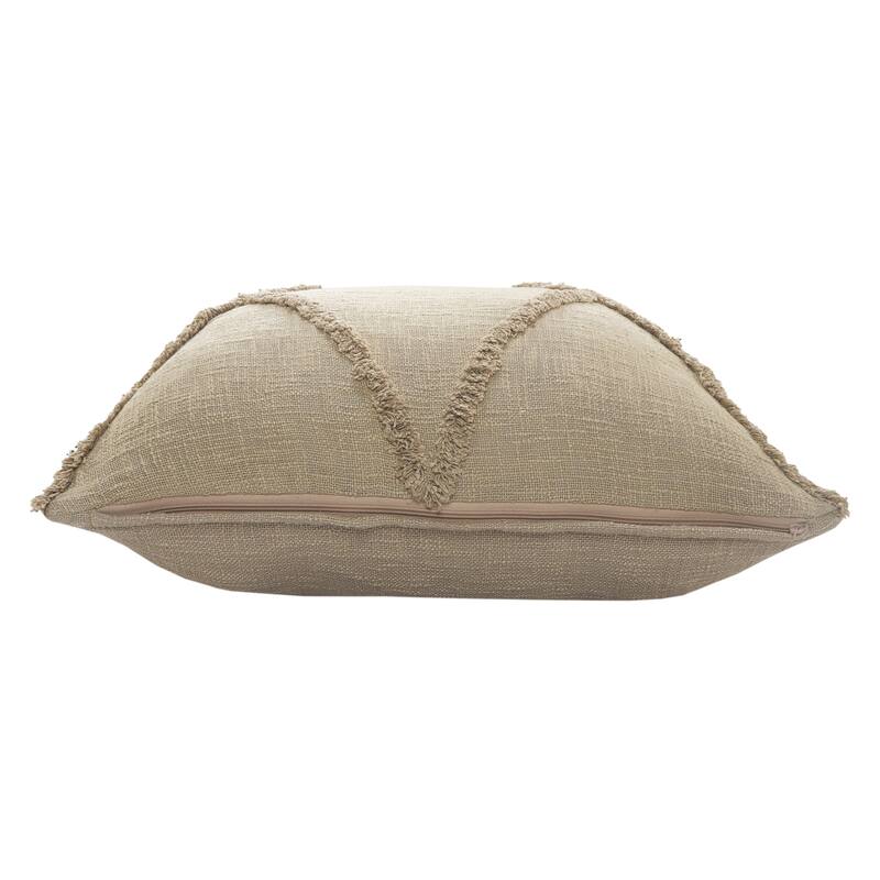 Boho Distressed Diamond Cotton Throw Pillow