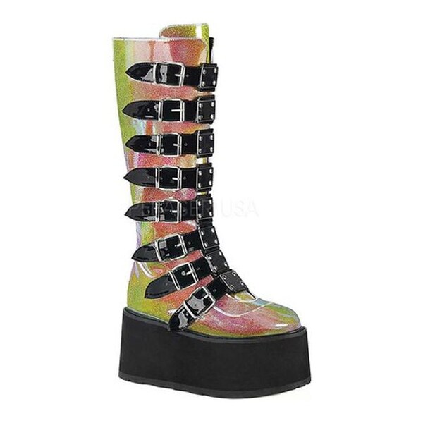pink demonia boots
