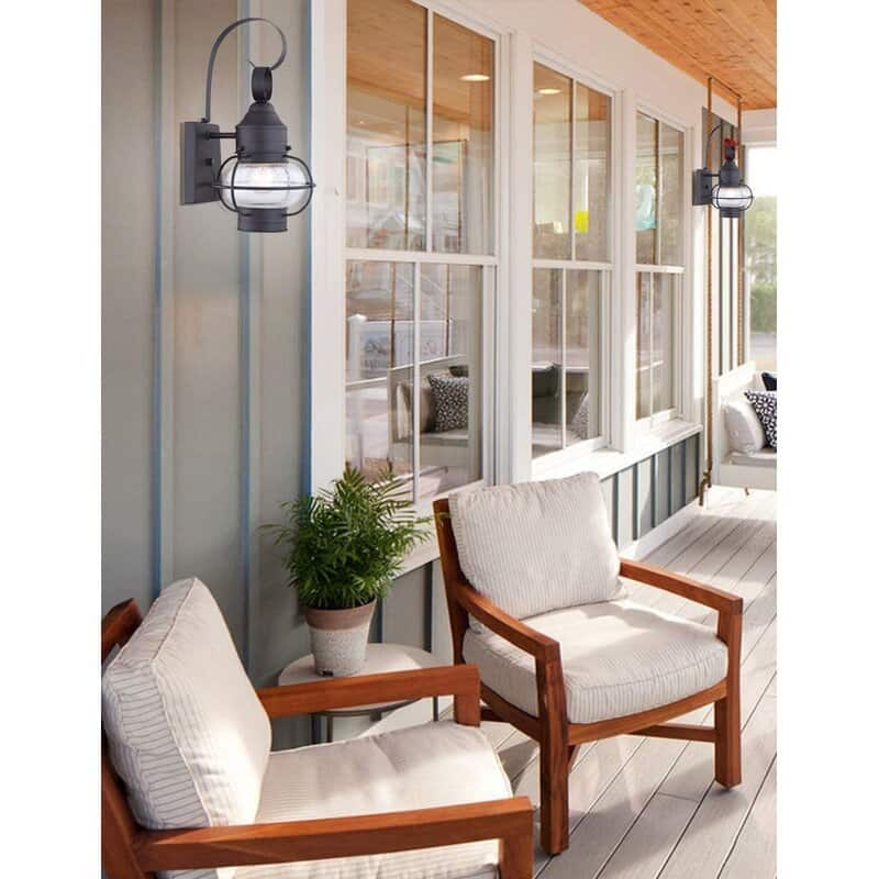 2 Pack - Onion Design Light Outdoor Wall Lantern Light Set - 7.21"x8.34"x13.91"