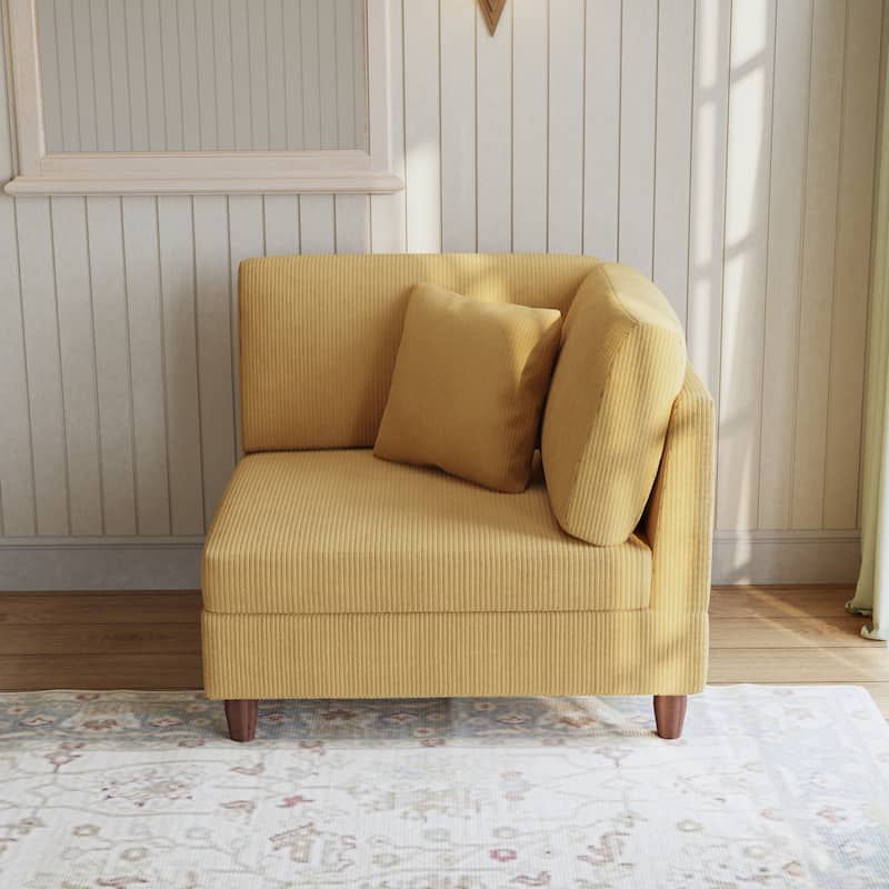 Oversized Storage Sectional Sofa Modular Couch - Orange-Corner Sofa-Right Facing