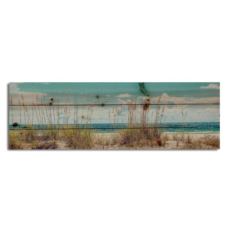 Gallery 57 Sand Dunes Long Print on Planked Wood