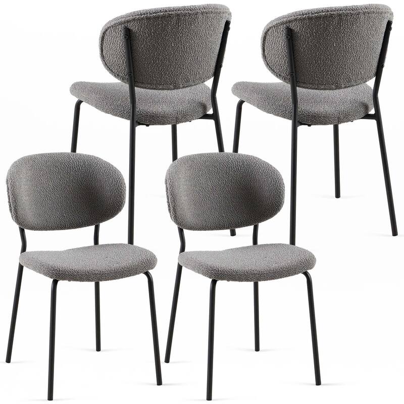 Boucle Fabric Dining Chairs