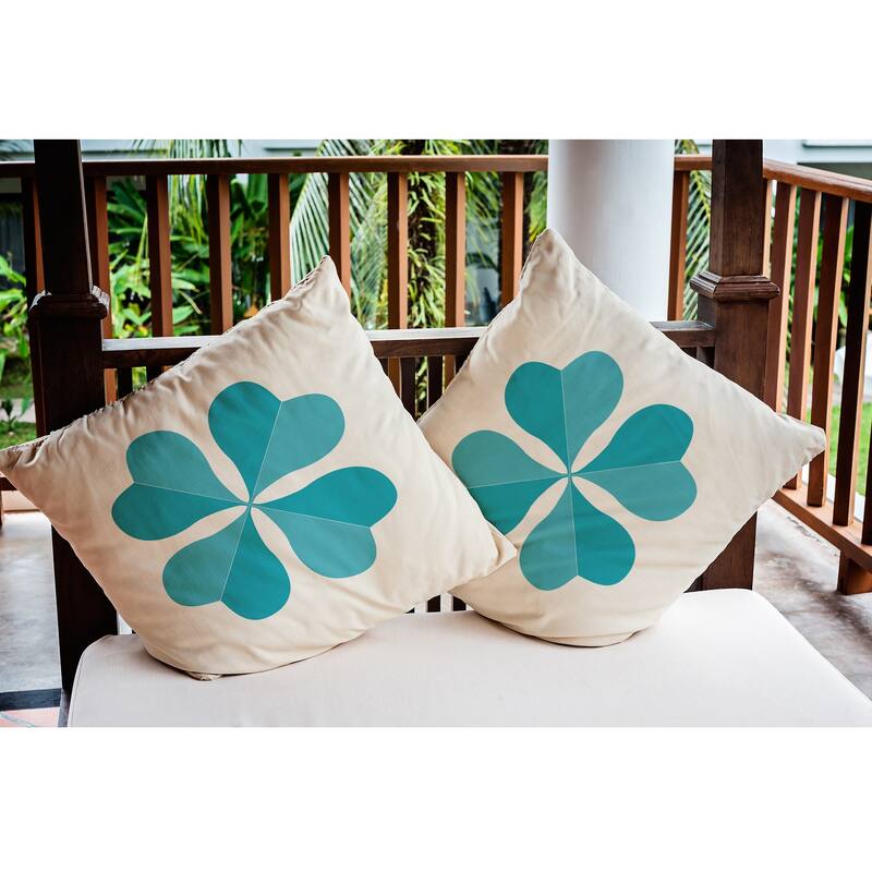Lucky Clover St. Patrick's Day Indoor/Outdoor Throw Pillow