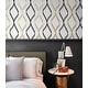 preview thumbnail 20 of 20, NextWall Ogee Ribbon Peel and Stick Wallpaper
