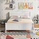 preview thumbnail 1 of 7, Wood platform bed with headboard and footboard for durability - Full Size, White White - Full