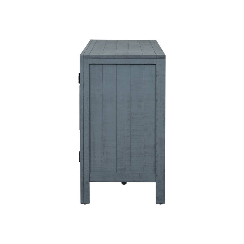 Stylish Pine Veneer Cabinet with Ample Storage & Adjustable Shelves for Living Room & Study Organization