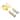 Set of 2 Salad Servers with Agate Stone Handle - Gold