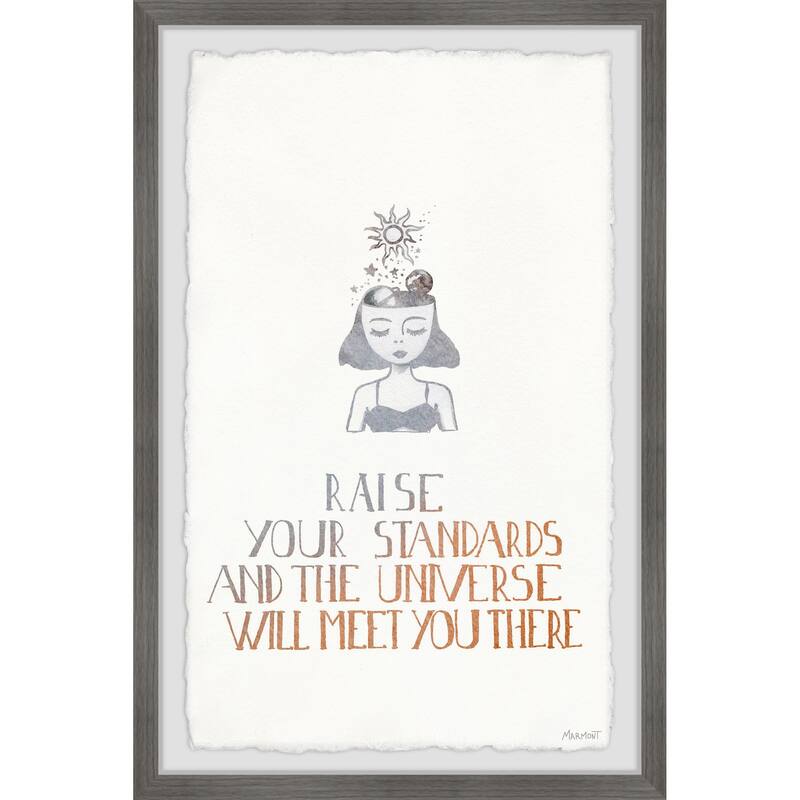 Raise Your Standards Framed Wall Art, Elegant Home Touch - Sophisticated Artwork for Refined Décor