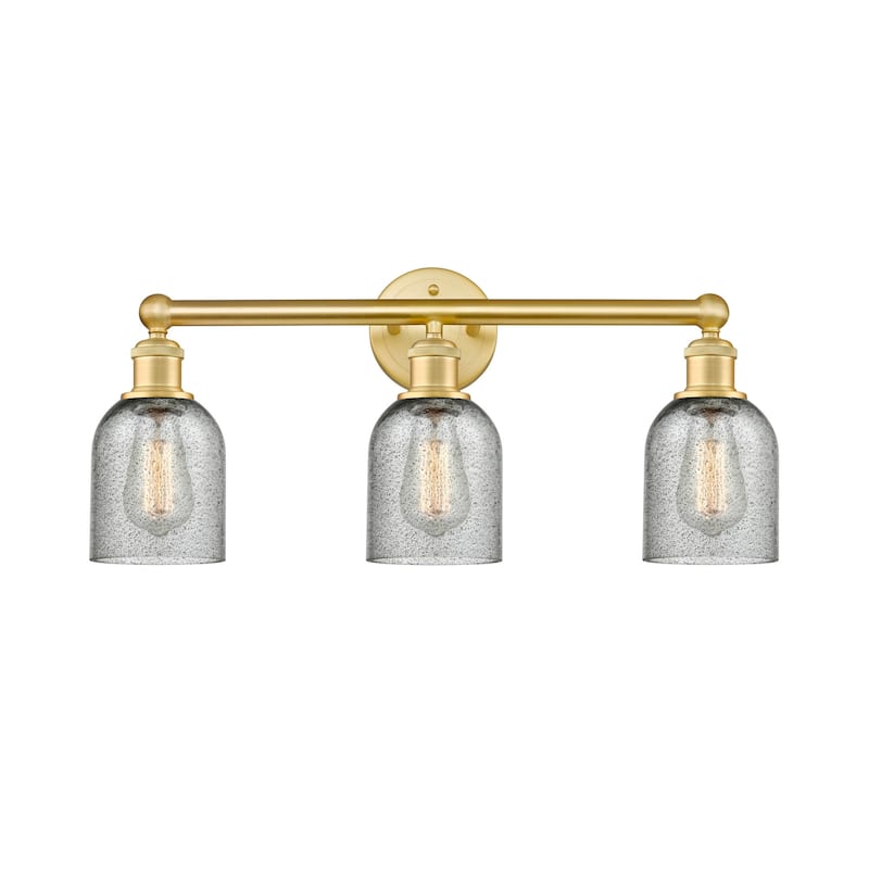 Innovations Lighting 616-3W-12-23 Caledonia Vanity Caledonia 3 Light - Satin Gold / Charcoal