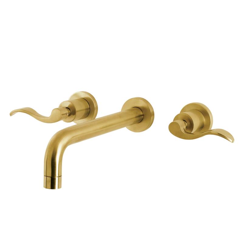 NuWave 3-Hole Wall Mount Roman Tub Faucet - Brushed Brass