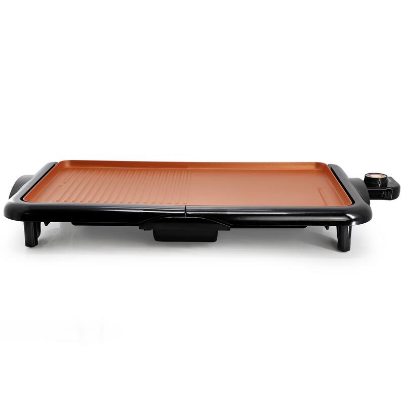 18.89 Inch Copper Coating Nonstick Electric Griddle with Temperature Control