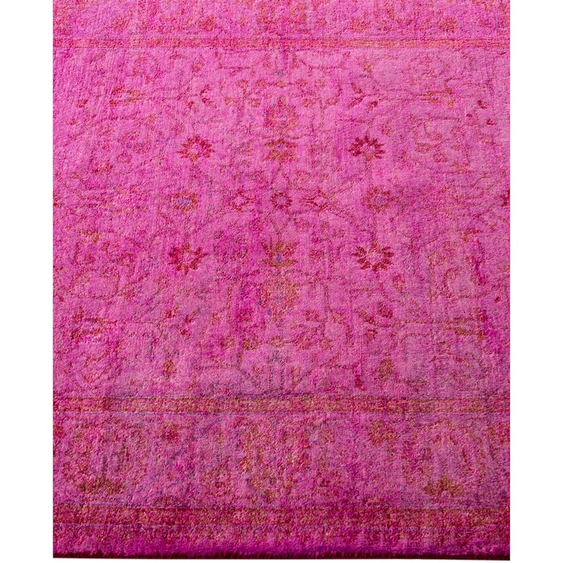 Overdyed One-of-a-Kind Hand-Knotted Area Rug - Pink - 3' 1" x 5' 4"