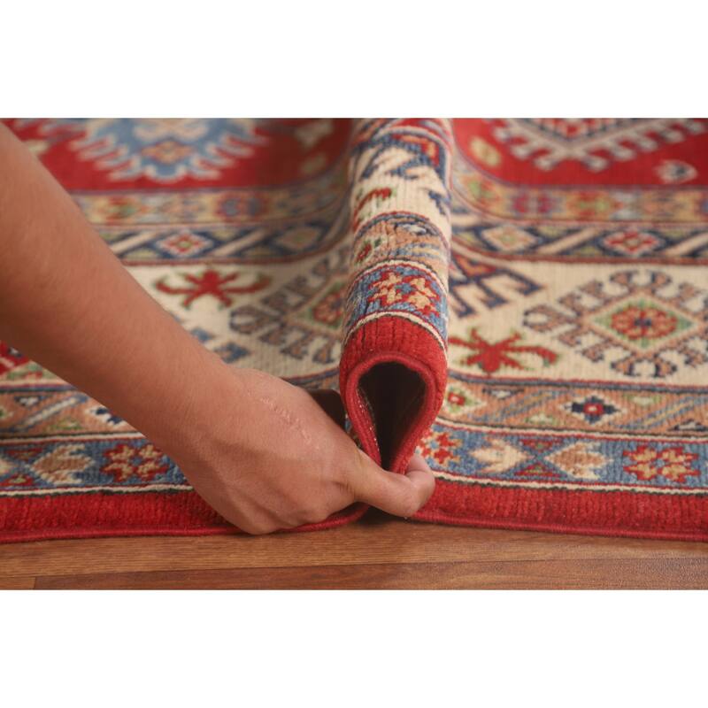 Traditional Red Kazak Area Rug Handmade Wool Carpet - 6'6"x 9'8"