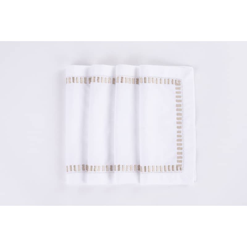 Serena Cocktail Napkin Set (Set of 4) - Oyster