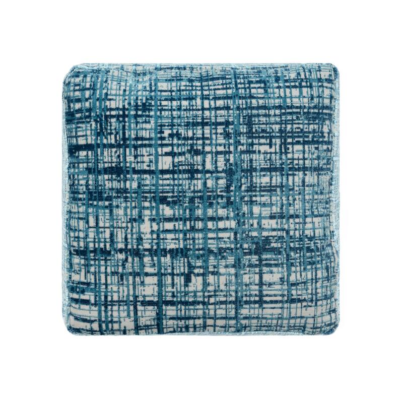 Sevita Contemporary Abstract Polyester Blend Pouf