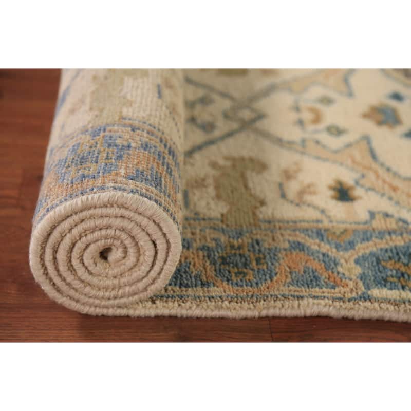 Oushak Oriental Runner Rug Handmade Transitional Wool Carpet - 2'7" x 7'11"
