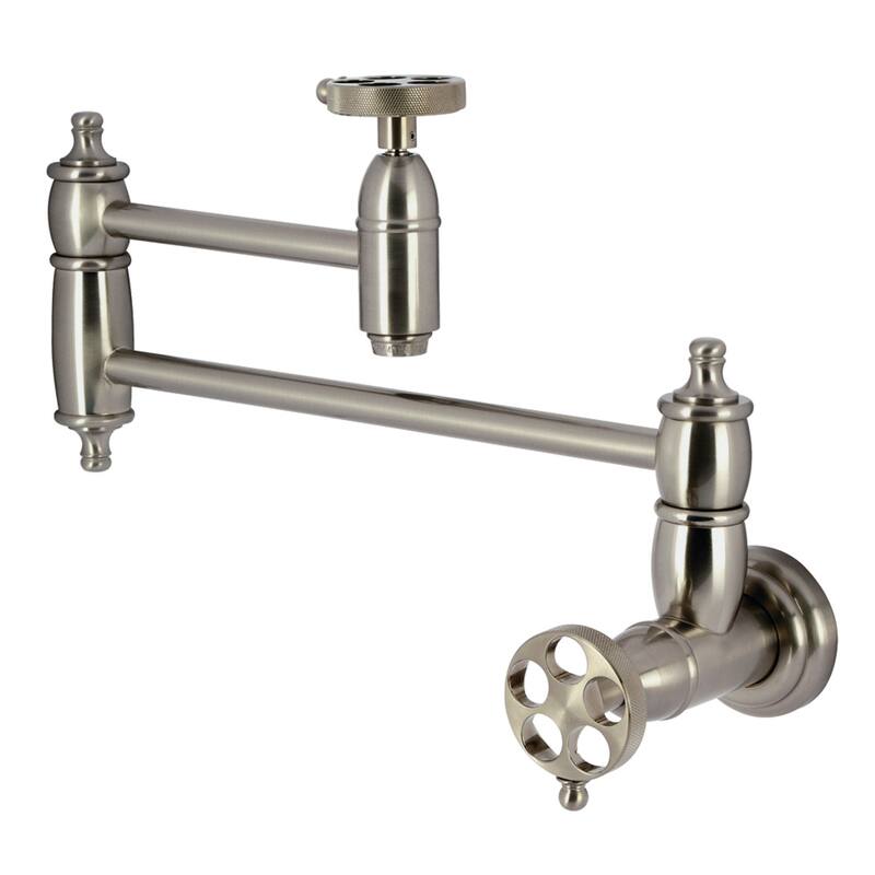 Wendell Two-Handle 1-Hole Wall Mount Pot Filler Faucet