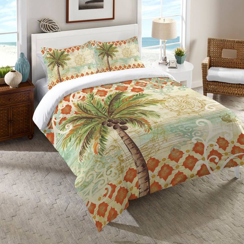 Laural Home Spice Palm Duvet Cover