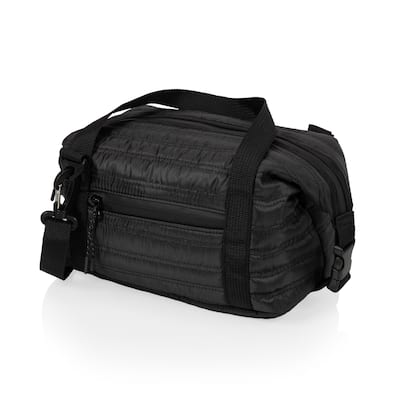 Oniva Midday Quilted Washable Insulated Lunch Bag, (Obsidian Black) - Black