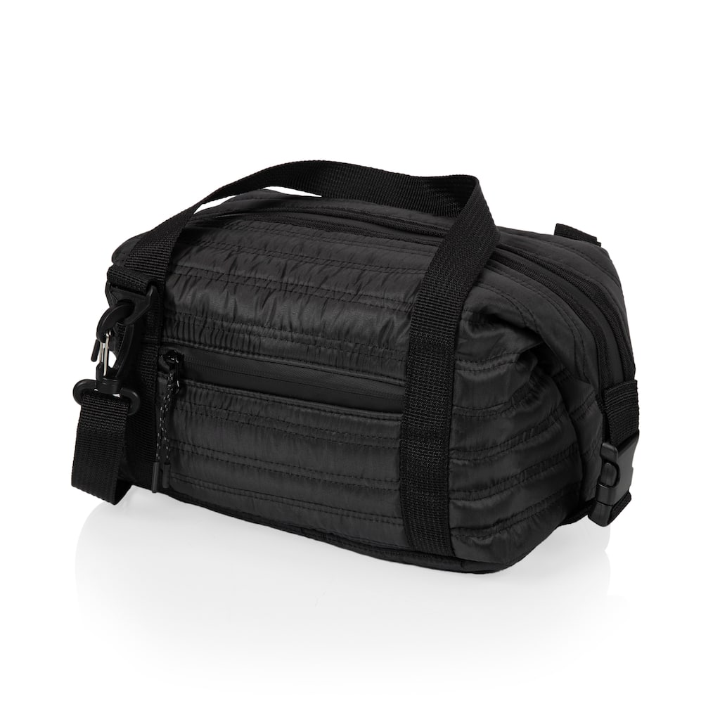 Oniva Midday Quilted Washable Insulated Lunch Bag, (Obsidian Black) - Black
