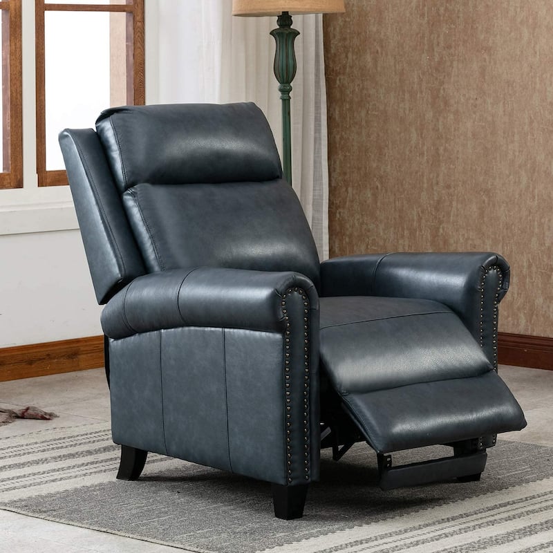Genuine Leather Adjustable Single Sofa with Comfortable Arms and Back for Living Room