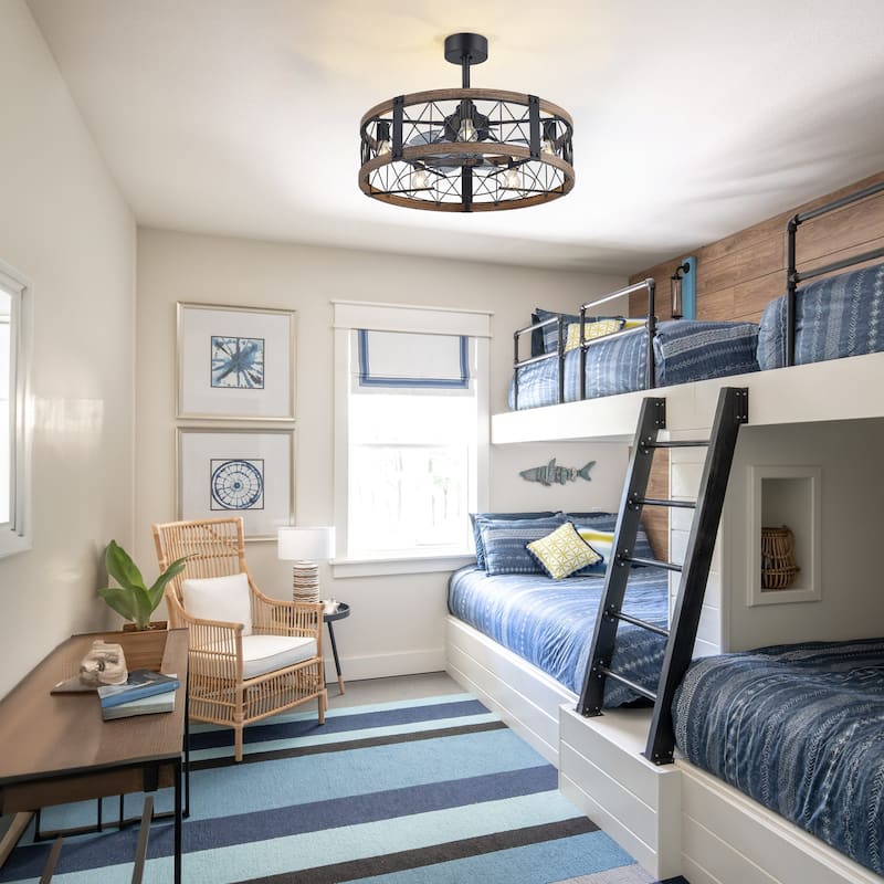 21-In LED Chandelier Ceiling Fan with Light Remote(3-blade)