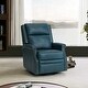 preview thumbnail 94 of 100, Echidna Transitional Genuine Leather Swivel Rocker Nursery Chair with Nailhead Trim by HULALA HOME TURQUOISE