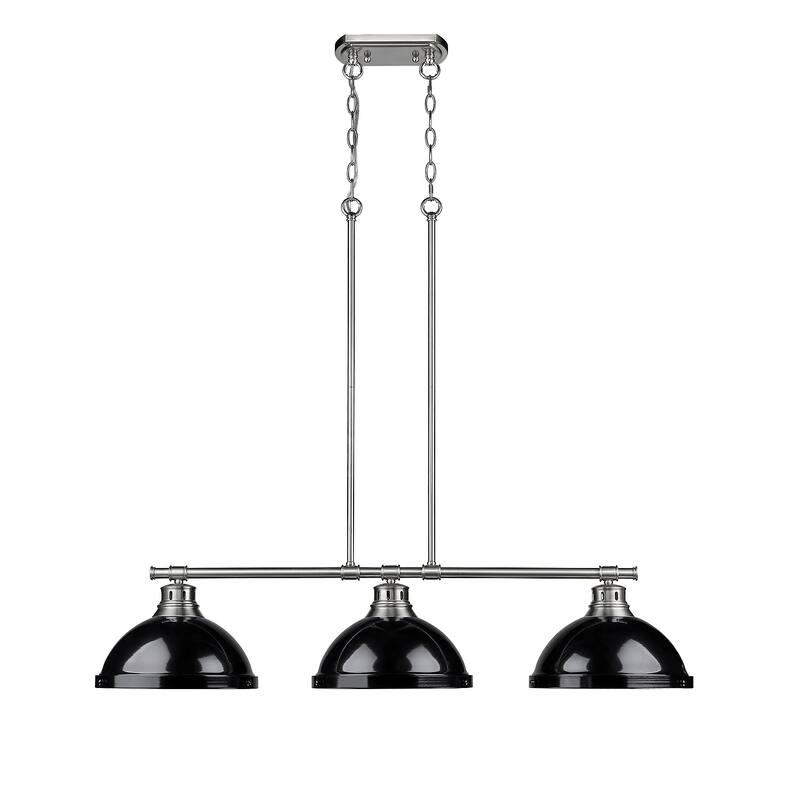 Golden Lighting 3602-3LP PW Duncan 3 Light 40" Wide Linear Pendant