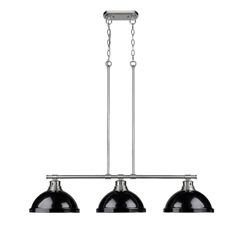 Golden Lighting 3602-3LP PW Duncan 3 Light 40" Wide Linear Pendant