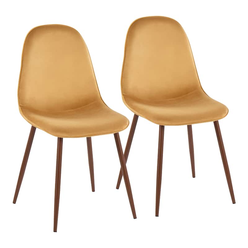 Pebble Mid-Century Modern Upholstered Accent / Dining Chair (Set of 2)