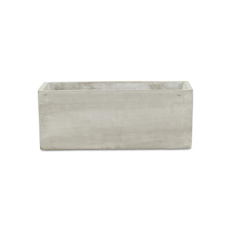 Urbanstone Gray Cement Rectangular Planter - Grey