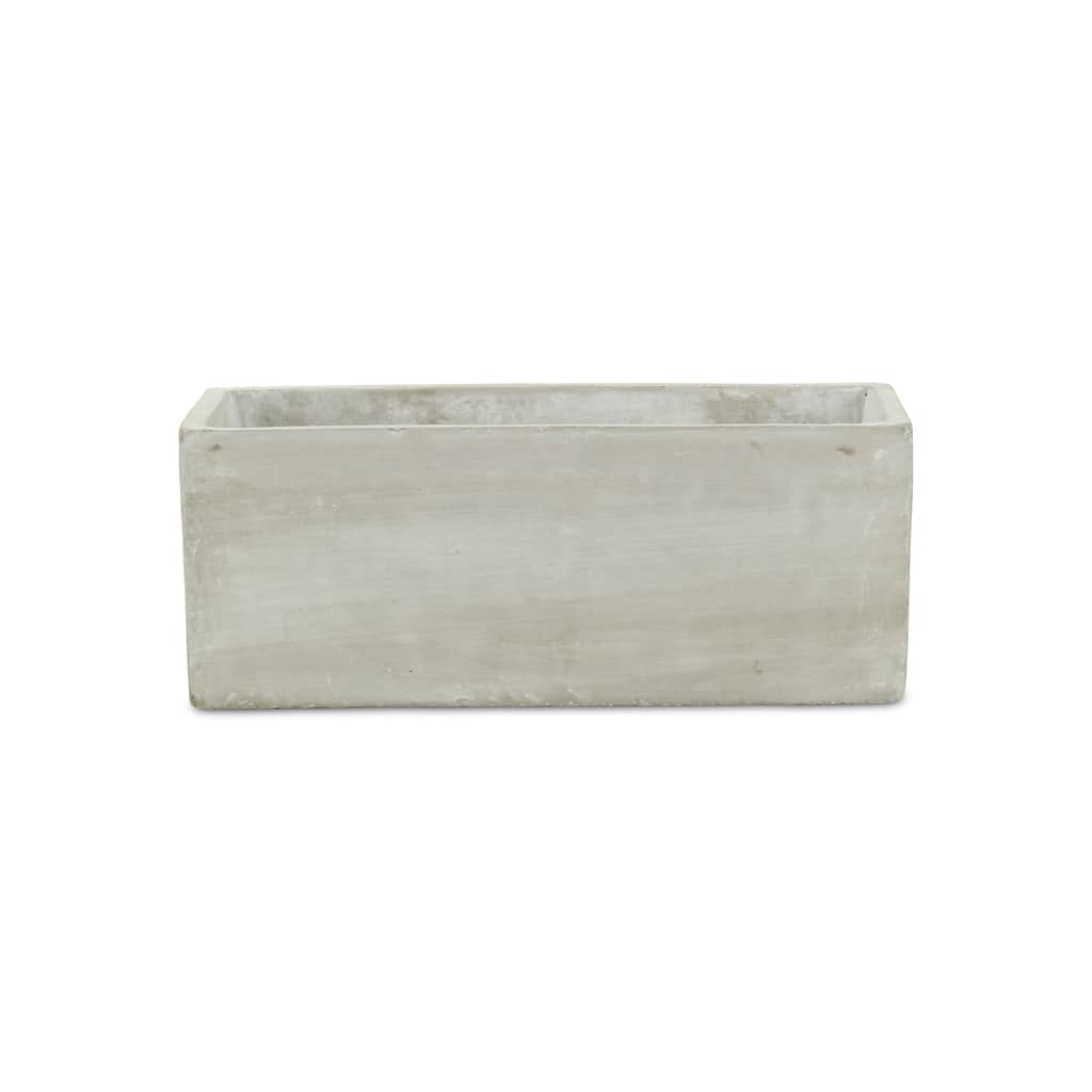 Urbanstone Gray Cement Rectangular Planter