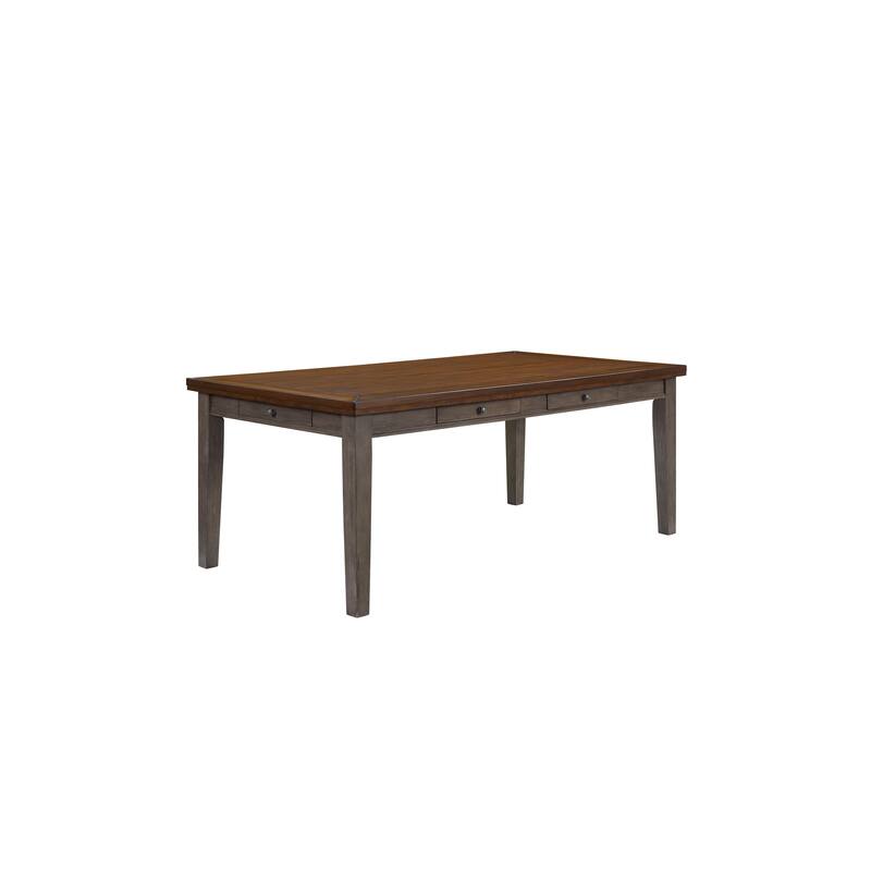 Casual Two Tone 6 Drawer Dining Table