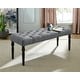 preview thumbnail 30 of 30, Roundhill Furniture Leviton Upholstered Dark Wash Wood 6-piece Dining Set