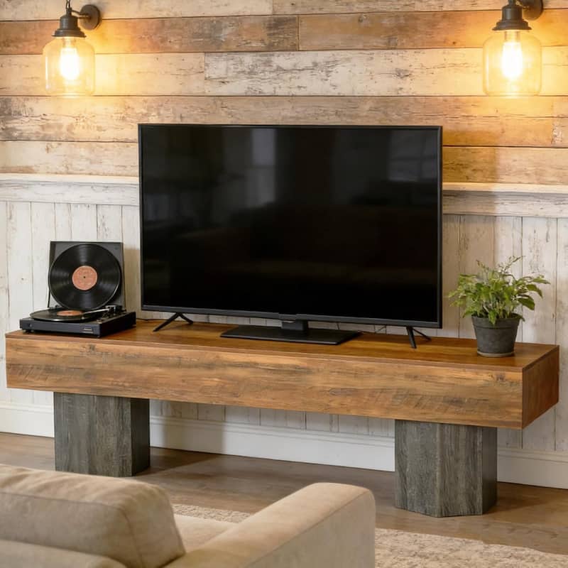 63" TV Stands for TVs up to 55''/65''/70'' - 62.99" W × 15.75" D × 21.65" H - Brown