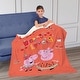 preview thumbnail 50 of 52, Hasbro Peppa Pig Silk Touch Sherpa Throw Blanket
