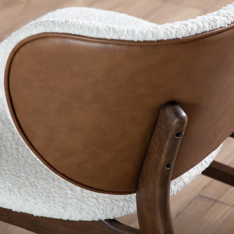 Furniture of America Shaw Mid-century Boucle Wingback Accent Chair