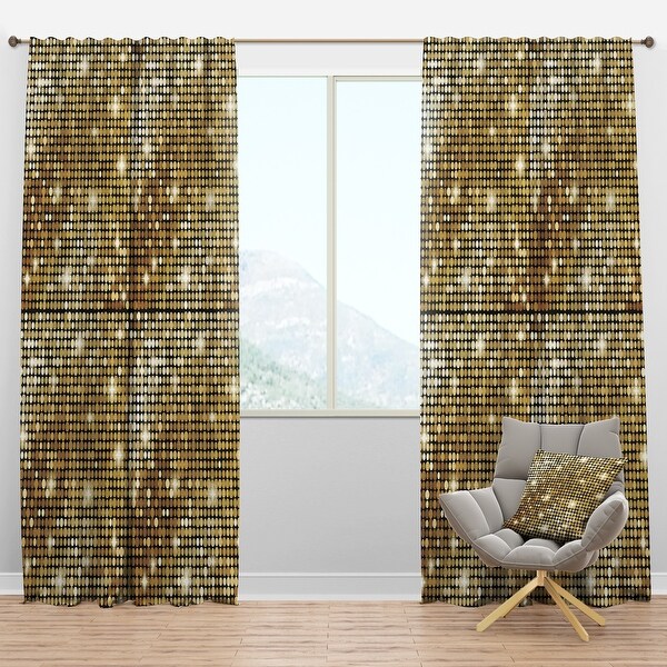 Designart 'Abstract Gold Mosaic' Mid-Century Modern ...