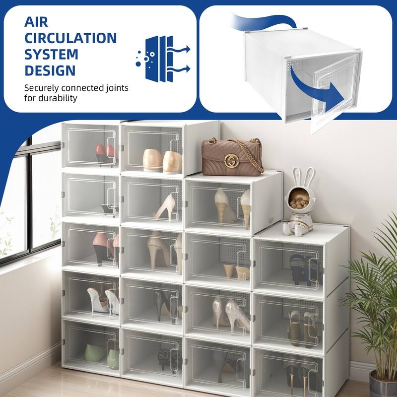Plastic Shoe Storage Box Set