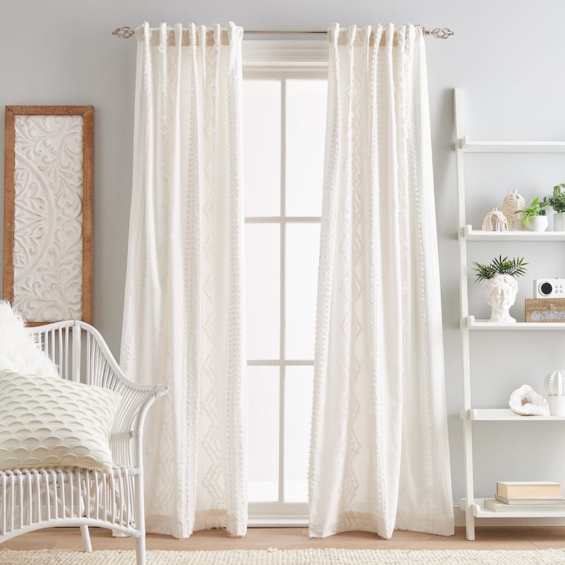 Cut Geo Back Tab Curtain Panel Pair