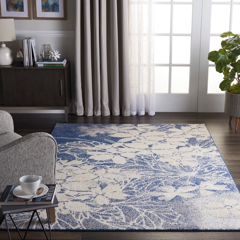 Nourison Tranquil Contemporary Abstract Floral Area Rug