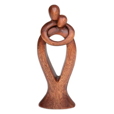 Novica Handmade Valentine Romance Wood Sculpture