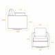 preview thumbnail 10 of 49, 30.7"W Square Swivel Accent Chair, 360° Club Lounge Armchair