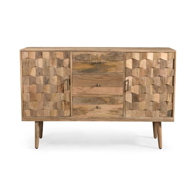 2-Door Sideboard with 3 Drawers - ModernLarge Storage Cabinet for Living Room, Hallway, Dining