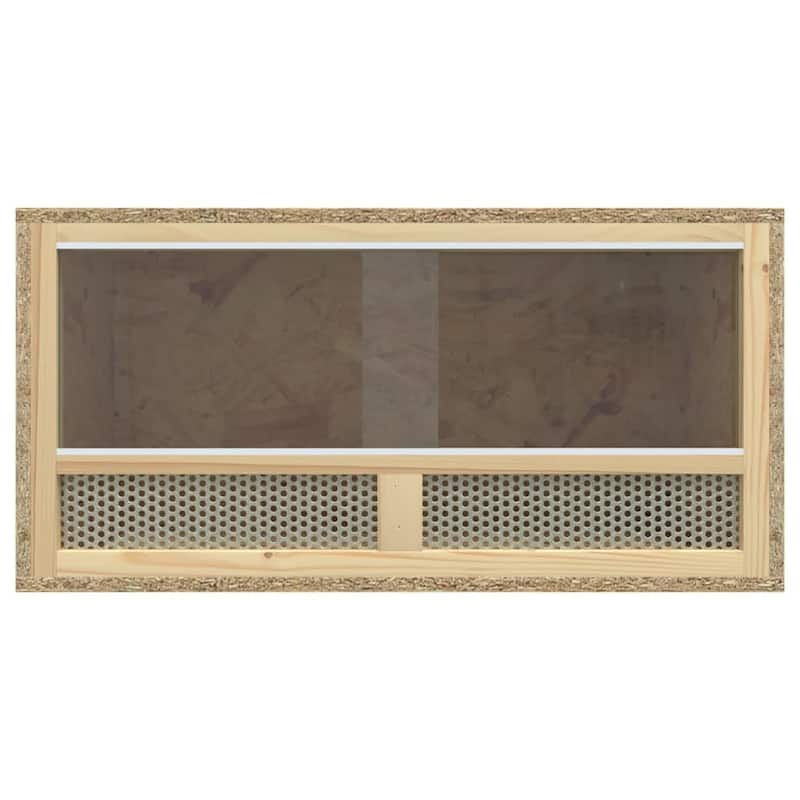 vidaXL Terrarium Transparent, Wood Engineered wood, Glass, Steel Durable - 11.8 x 23.6 x 11.8
