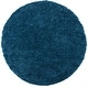 preview thumbnail 84 of 123, SAFAVIEH August Shag Veroana Solid 1.5-inch Thick Rug 5' Round - Navy - Round