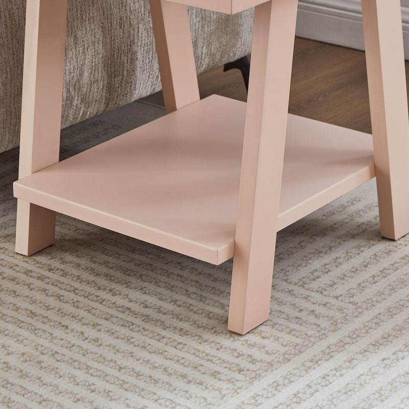 The Gray Barn Cedar Ridge Contemporary Replicated Wood Shelf End Table