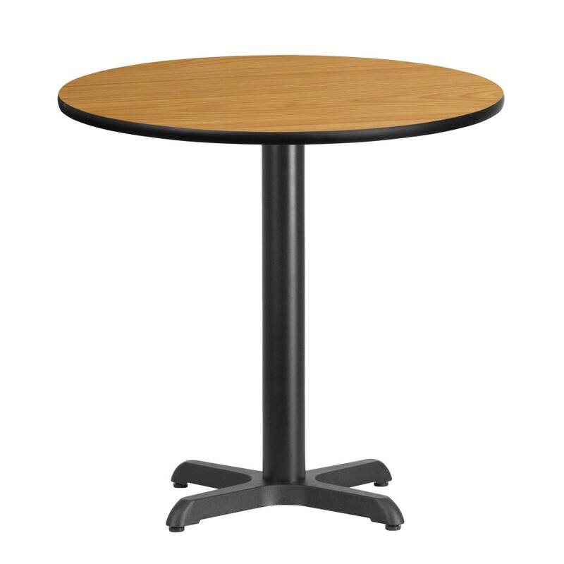 30'' Round Laminate Table Top with 22'' x 22'' Table Height Base - 30"W x 30"D x 31.125"H - 30"W x 30"D x 31.125"H