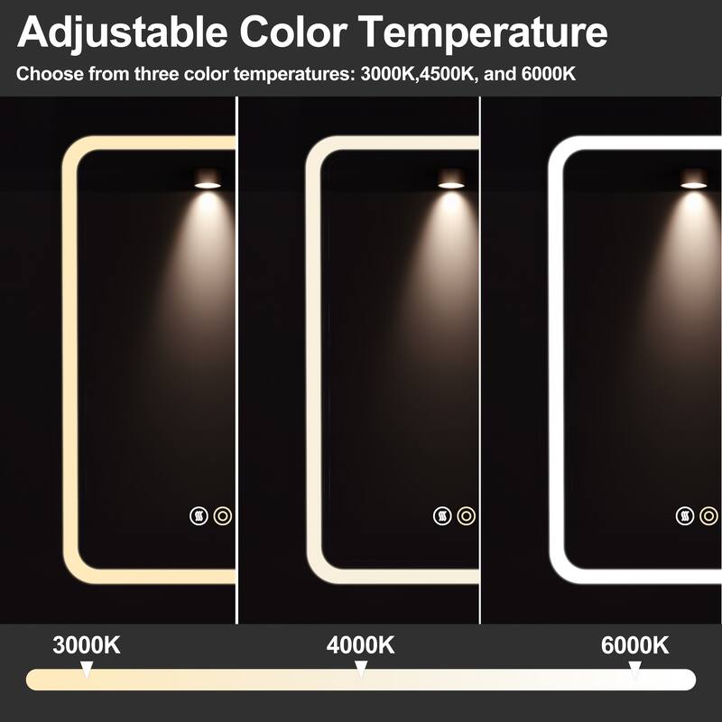 Aris Recessed/Surface Mount Bathroom Medicine Cabinet with Mirror and Lights, Dimmable, Adjustable Shelves, Fast Defogging