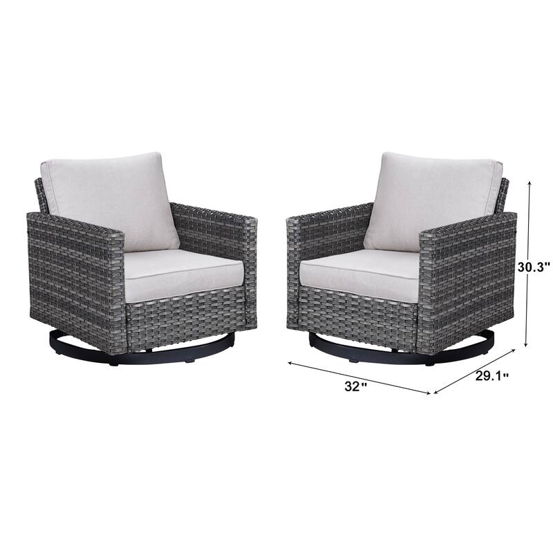 Outdoor Swivel Chairs Patio Glider Chairs Set of 2